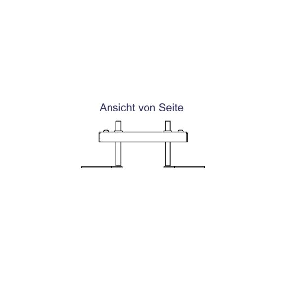 Produktbild UBD 130 165  -  Aufstock-Rahmen aus SVZ inkl. 95mm Nivellierschrauben zu UBD 100 und 130